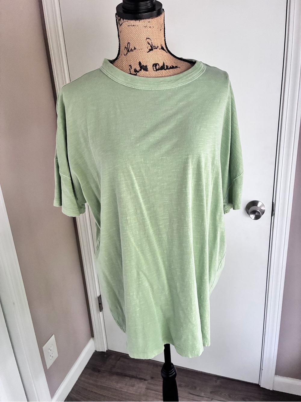 aerie Casual Crewneck Tee in Sage Green